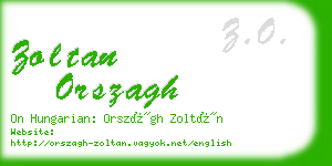 zoltan orszagh business card